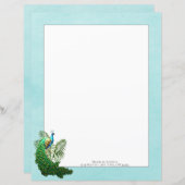 Pic Vibrant | Feuille de papier Turquoise (Devant / Derrière)