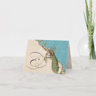 Pic vintage 1 Monogramme Carte pour notes initial