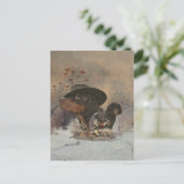 Picardy Spaniel, Carte postale de la saison de cha (Debout devant)