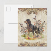 Picardy Spaniel, vogeljacht Feestdagenkaart (Voorkant / Achterkant)