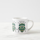 Picasso bug cartoon illustratie espresso kop (Rechts)