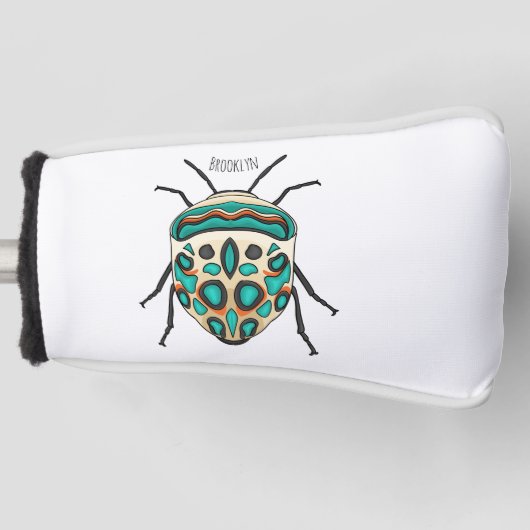 Picasso bug cartoon illustratie golfheadcover (Voorkant)