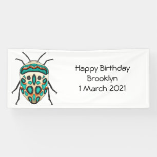 Picasso bug cartoon illustratie spandoek