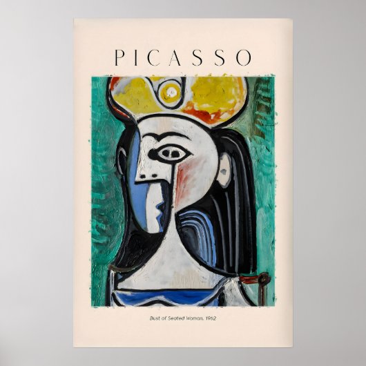 Picasso Buste Femme Assise962 Impression d'Art Abs (Devant)