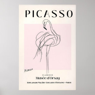 Picasso Flamingo Kunstprint Mid-Century Modern Vog Poster