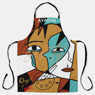 Picasso-Geïnspireerde Cubisme Kunstenaar | Creatie Schort