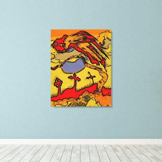 Picasso Raven Canvas Afdruk (Insitu (Houten vloer))