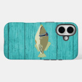Picasso Trigger Fish Turqouise Wood iPhone 16 Hoes (Achterkant (horizontaal))