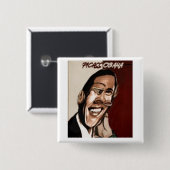 picassobama vierkante button 5,1 cm (Voorkant /achterkant)