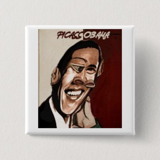 picassobama vierkante button 5,1 cm (Voorkant)