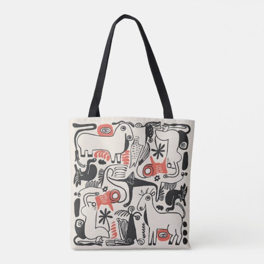 Picasso's Menagerie Canvas tas (Achterkant)