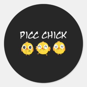 Picc Chick Schattig Kippen Vaataccess Team Picc Ronde Sticker
