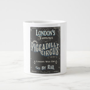 Piccadilly Circus Londen vintage poster Extra Grote Beker