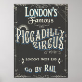 Piccadilly Circus London vintage poster (Devant)