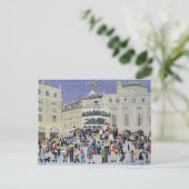 Piccadilly Snow Scene Briefkaart (Staand voorkant)