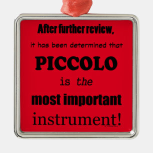 Piccolo belangrijkste instrument metalen ornament