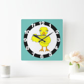 Piccolo Chick Vierkante Klok (Huis)