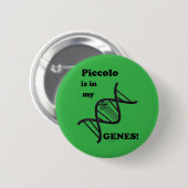 Piccolo is in mijn genen ronde button 5,7 cm (Voorkant /achterkant)