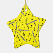 Piccolo Music Note Pattern Keramisch Ornament (Links)