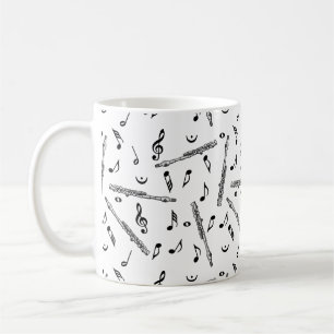 Piccolo Music Note Pattern Koffiemok