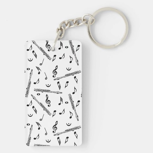 Piccolo Music Note Pattern Sleutelhanger (achterkant)