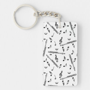 Piccolo Music Note Pattern Sleutelhanger
