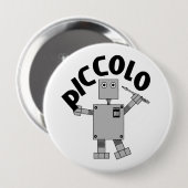 Piccolo Robot Tekst Ronde Button 4,0 Cm (Voorkant /achterkant)