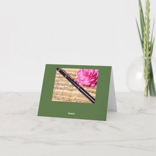 Piccolo sur la carte de note faite sur commande de (Dos)