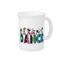 Amusement et danse rayée colorée de danseurs