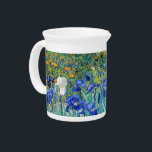 Pichet Irises Vincent van Gogh<br><div class="desc">Irises (1889) Vincent van Gogh. Un beau paysage estival. Les iris bleus fleurissent dans un lit fleuri dans un jardin verdoyant. Reproduction d'oeuvres d'art célèbres dans le domaine public.</div>