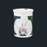 Pichet Orchidée blanche<br><div class="desc">romantique peinture d'aquarelle blanche d'origine par H Cooper</div>