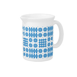 Pichet Pitcher ou Jug Welsh Tapestry Motif, Bleu clair