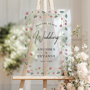 Pichwai Bordure de Vigne de Lotus Mariage Indien d
