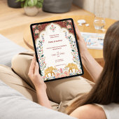 Pichwai Indian Elegant Wedding Invitation