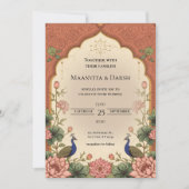 Pichwai Inspired Indian Wedding Invitation (Devant)