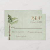 Pichwai Reactie Kaart of Indiase bruiloft RSVP kaa (Voorkant / Achterkant)