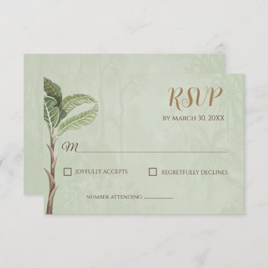 Pichwai Reactie Kaart of Indiase bruiloft RSVP kaa (Voorkant / Achterkant)