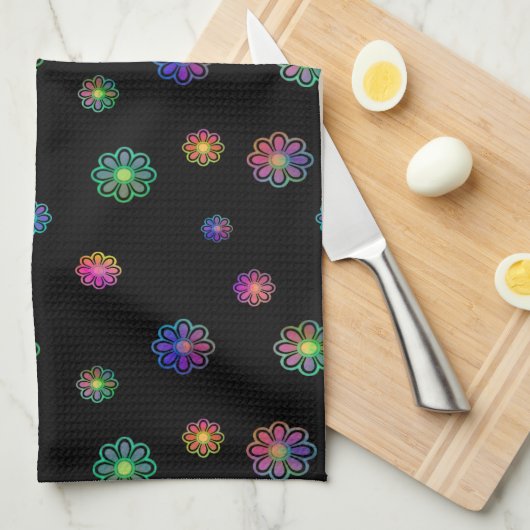 Pick a Posy Custom Background Theedoek (Quarter Fold)