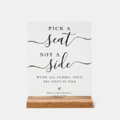 Pick a Seat Not a Side Wedding Ceremony Seating (Recto)