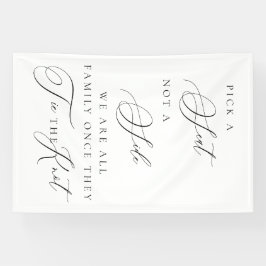 Pick a Seat Not a Side Wedding Ceremony Sign Spandoek