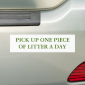 PICK ÉÉN STUK LITER PER DAG OP BUMPERSTICKER (Op auto)