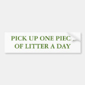 PICK ÉÉN STUK LITER PER DAG OP BUMPERSTICKER (Voorkant)