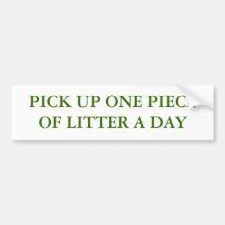 PICK ÉÉN STUK LITER PER DAG OP BUMPERSTICKER