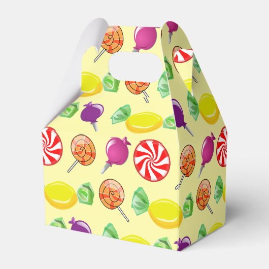 Pick en Mix Snoep Yellow Pattern Bedankdoosjes (Achterkant)