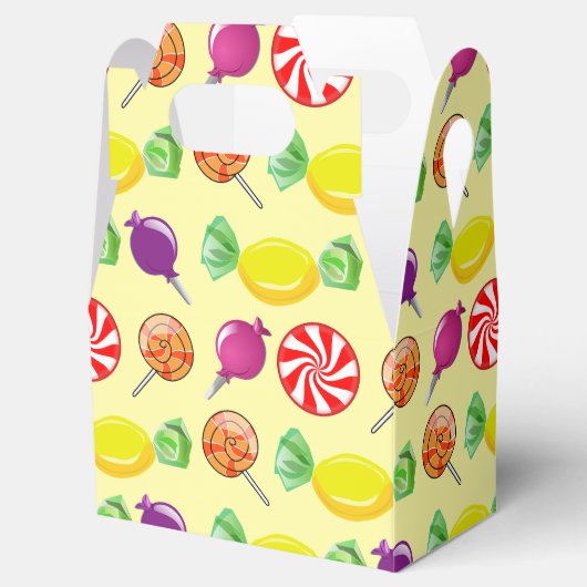 Pick en Mix Snoep Yellow Pattern Bedankdoosjes (Geopend)