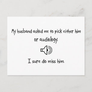 Pick Husband of Audiology Briefkaart