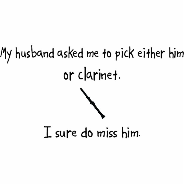 Pick Husband of Clarinet Fotobeeldje Ornament (Voorkant)