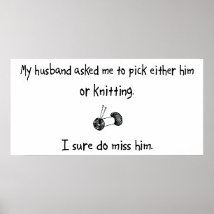 Pick Husband of Knitting Poster