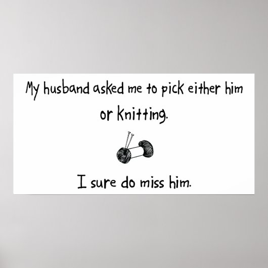 Pick Husband of Knitting Poster (Voorkant)