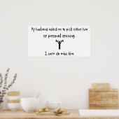 Pick Husband of persoonlijke training Poster (Keuken)